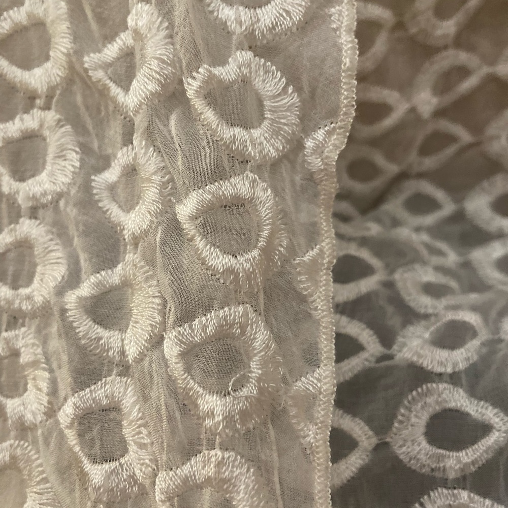 For Love & Lemons Silk Embroidered Shawl, Size Small - Picture 10 of 12